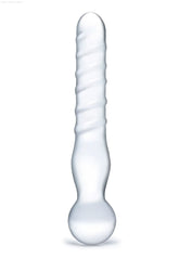 8” Joystick Clear Glass Dildo-French Quarter Lingerie
